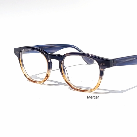 Krewe Mercer, Blue Havana  over Tan crystal. Size 48-21. - Picture 2 of 2